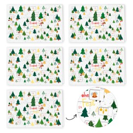 Skorpion PremiumLine Advent Calendar Card, Pack of 5 Including Envelopes, Advent Calendar Cards with Doors, Environmentally Friendly Natural Cardboard, 11.5 x 17 cm Christmas Cards