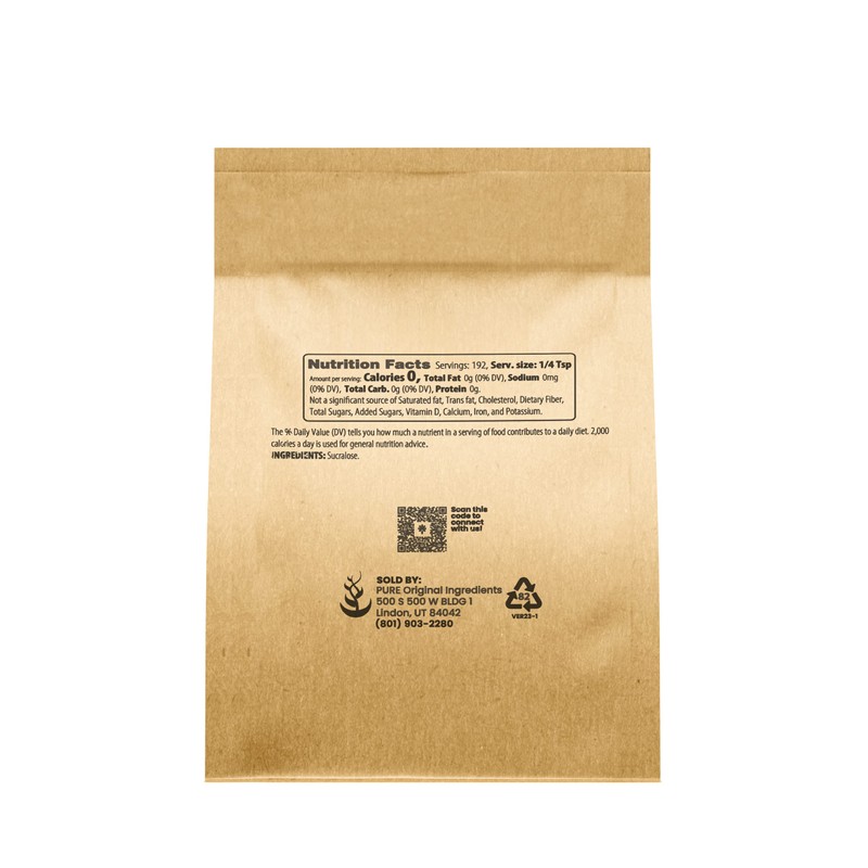 Pure Original Ingredients Sucralose Powder (8 oz) Zero Calorie Sweetener,
