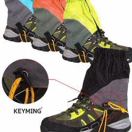 Short hiking gaiter, waterproof, dustproof, outdoor spats, four seasons, all season, dustproof, waterproof Lightweight spats black