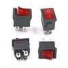 RuoFeng KCD1-104N ON-OFF 4 Pin 2 Position Red LED Light