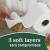 Aria 100% Recycled Toilet Paper, 1 Pack of 6 Rolls,