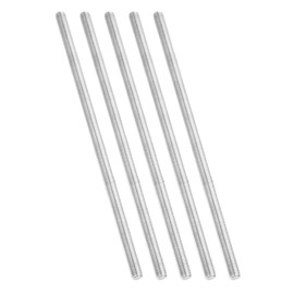 PATIKIL 3/8"-16 UNC 304 Stainless Steel Fully Threaded Rod, 5Pcs 10" Length Long Threaded Screw Right Hand Threads All Threaded Rod Studs for Anchoring Bolt, Clamps, Hangers and U-Bolts
