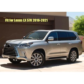 SHIBIDEBAOHUA Side Window Deflectors Wind Rain Guards Compatible with Lexus LX 570 2016-2021, Sun Shield Window Visors, Tape-On 4 pcs