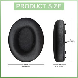 hopopower Replacement Ear Pads for Sony WH-1000XM4 (WH1000XM4) Over-Ear Headphones, Earpads Cushions with High-Density Noise Isolation Foam, Added Thickness