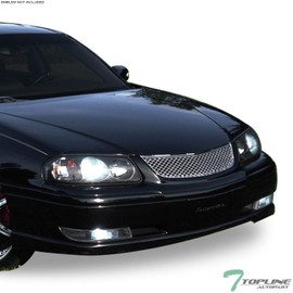 TLAPS 7422438672612 Compatible With 2000-2005 Chevy Impala Chrome Mesh Front Bumper Grill Grille