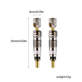 REQAG Presta Valve Cores, 15 Pieces, Iron Copper, for Bicycle Repair