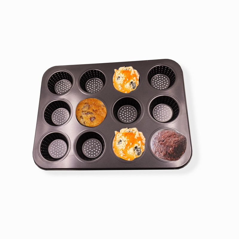 Gurlideo Cupcake Mould, Cups Perforated Mince Pie Bread Tray for