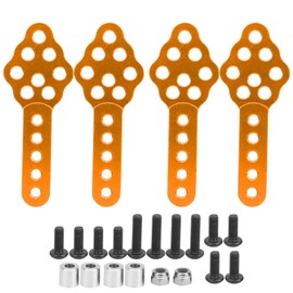 4Pcs RC Car Shock Absorber Mount Adjustable Aluminium Alloy Height Angle Stand Compatible with SCX10 1/10 RC Crawler(Orange)