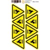 Pack of 8 Warning Stickers 6 x 5 cm Fire