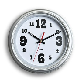 WANGIRO 8 Inch Silver Wall Clock Silent Movement 8 Inch Wall Clock Easy to Read Battery-Powered Clock Suitable for Living Rooms Offices Ideal for Home Office and Gift Giving