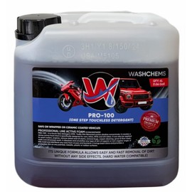 Wash Chems Pro 100 Touchless Car Wash Detergent Soap Concentrate No Brushing 4L (Heavy-Duty) Commercial Grade Professional Auto Active Foam Cleaner