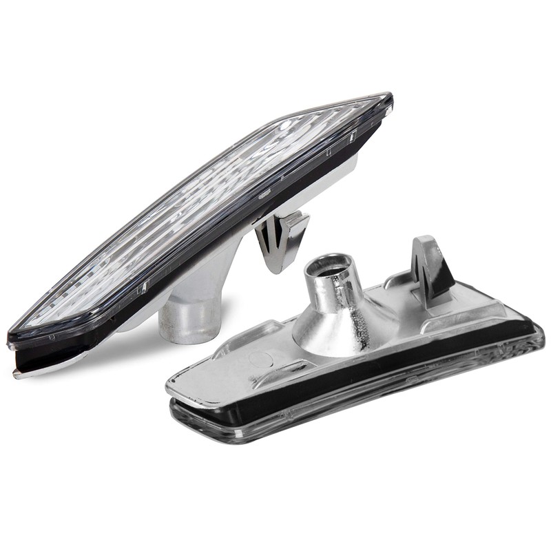 ECOTRIC 2 Pcs Clear Lens Front Bumper Side Marker Lights