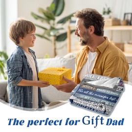 PUYTG Dad Birthday Gifts from Daughter Son 50 x60 Inch Thoughtful Soft Throw Blanket, for Bed Sofa Napping Father's Day Christmas Thanksgiving Anniversary Valentines Gifts for Dad Stepdad