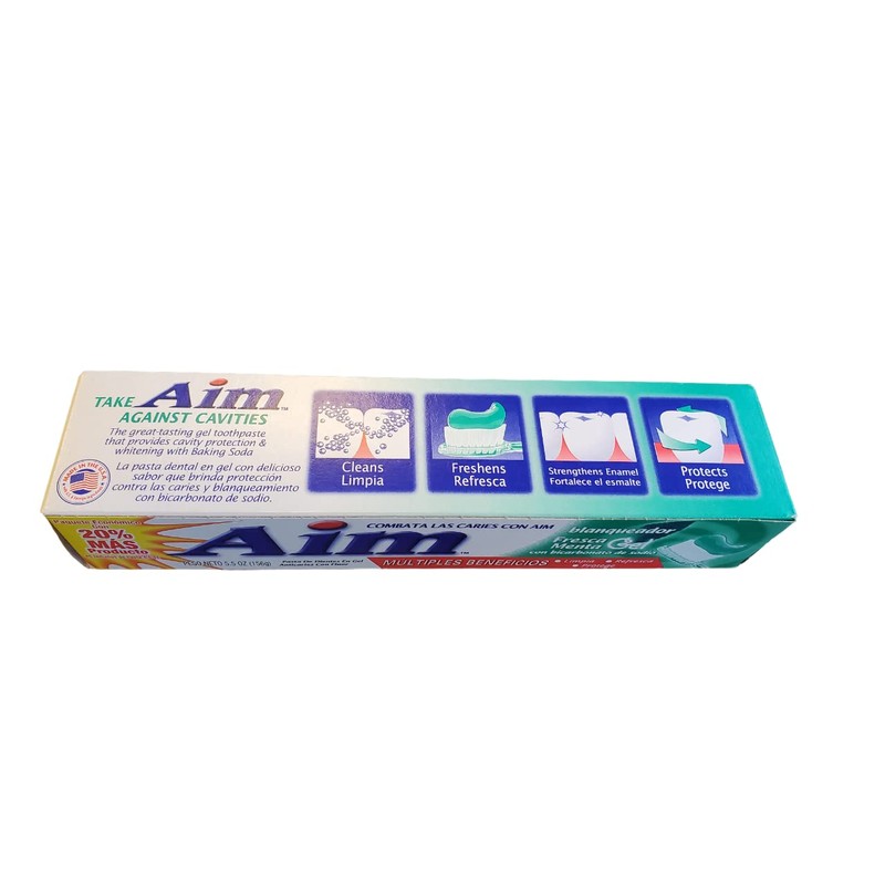 Aim Gel Toothpaste, Whitening, Mint (6 oz)