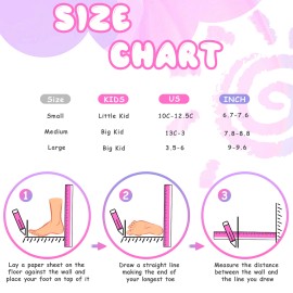 TOMSHOO Kids Roller Blades Adjustable Fashionable Toddler Roller Skates O7B5 - Pink, M