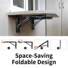 Toirxarn 20" Heavy Duty Black Folding Shelf Brackets - Steel