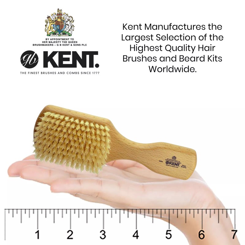 Kent Mens Finest White Boar Bristle Club Hair Brush
