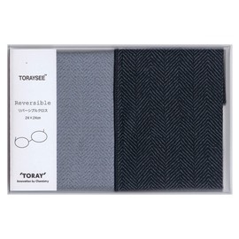 Toray Toray Reversible Cloth PM63B/G (Black x Gray), 9.4 x 9.4 inches (24 x 24 cm), Glasses Wipes