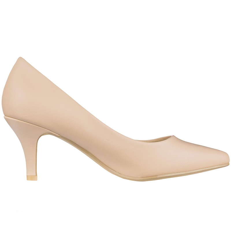 ILLUDE Classic Pointed Toe Pumps – Comfortable Low Stiletto Heel