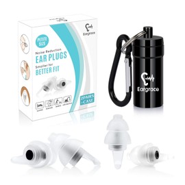 Earplugs for Sleeping, Eargrace 2 Pairs Soft Noise Reduction Earplugs for Small Ear Canals, Hearing Protection Earplugs for Sleeping, Snoring, Travel, Concerts, Loud Events