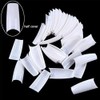 AORAEM White Nail Tips,500Pcs French Tip Press on Fake Nails