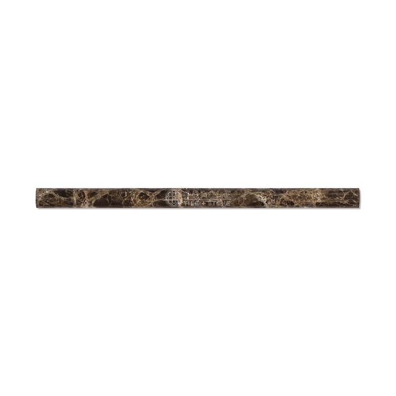 Emperador Dark Spanish Marble 3/4 X 12 Bullnose Liner, Polished