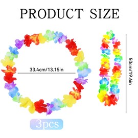 Set of 6 Hawaiian Flower Necklaces, Hawaii Decoration, Hawaii Necklace, Germany Accessories, Hawaii Necklaces, Hawaii Flower Chain, Leihawaii Chain, Flowers Set for Hawaiian Necklaces, Beach Party