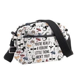 PLITI Fourth Wing Crossbody Bag You're Really A Violent Little Thing Dragon Rider Fan Gift Xaden Riorson Travel Shoulder Bag (Violent Thing CBU)