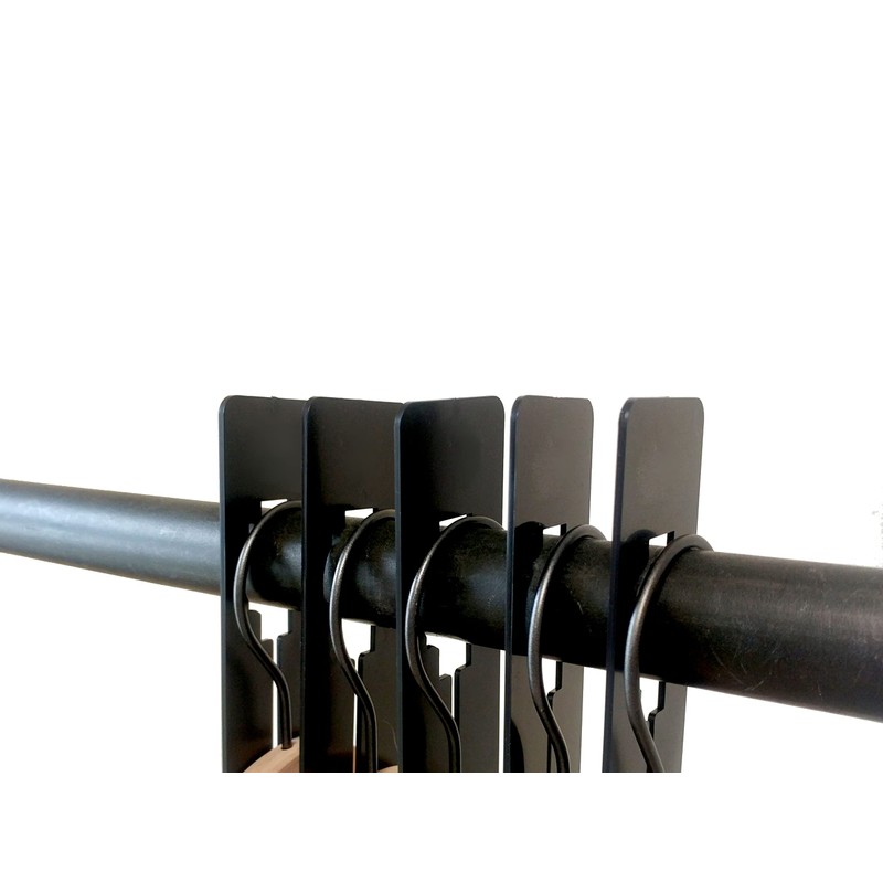 Clothing Size Dividers for Closet Organization, Rectangular – Black/Blank