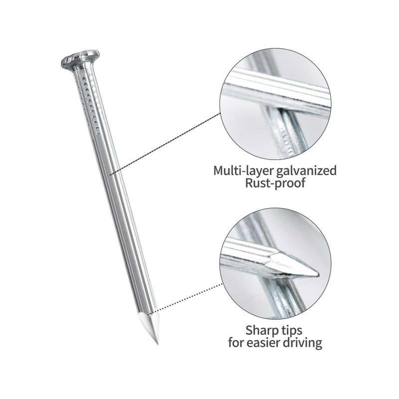 ComfrtX Concrete Nails 2 Inch for Masonry & Cement Walls,100Pcs
