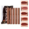 Q Set De Lápiz Labial Mate Con 5/10 Colores, Brillo