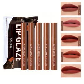 Q Set De Lápiz Labial Mate Con 5/10 Colores, Brillo Labial