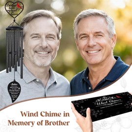 Memorial Gifts for Loss of Brother, 30" Sympathy Wind Chimes for Outside, Bereavement Condolences Remembrance Gift for Loss of Brother, Funeral Grieving in Memory of Windchimes