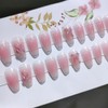 24 Nail Pieces, Ribbon, Pink, Art-of-Age Nail Tips, Receptions, Parties,
