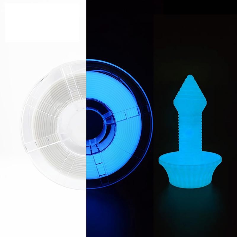 Glow PLA 3D Printer Filament 1.75mm ±0.03mm 2.2lbs - Glow