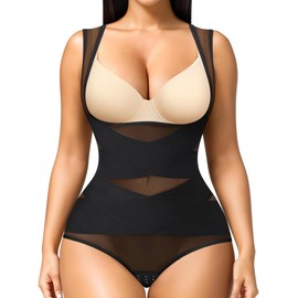 Irisnaya Body Shaper for Women Tummy Control Shapewear Bodysuit Seamless Faja Colombian Butt Lifter Waist Trainer Girdles (Black, 3X-Large)