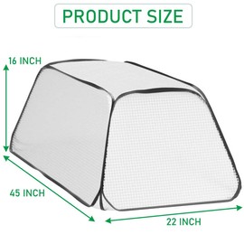 Garden Plants Cover Freeze Protection Greenhouse Accelerator Cover, 45" x 21.6" x 16" Portable Mini Grow Plant Cover for Protecting Vegetables Fruits Plant Raised Garden Beds Vegetable Rows