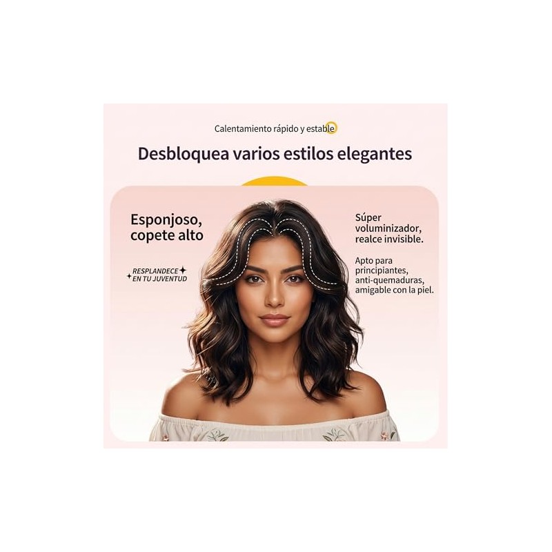 WisBtyCo Cepillo Térmico Iónico Profesional para Cabello - Cepillo Eléctrico