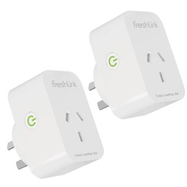 Smart Plug 10A FreshLink Smart Indoor Socket Wi-Fi Bluetooth Outlet with Remote Control,Timer, Energy Saving, Work with Alexa/Google Home, SAA Certified, 2.4GHz WiFi Only (2 Pack)