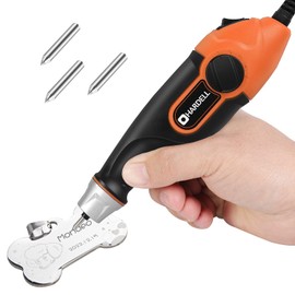 HARDELL 24W Engraving Pen, 5 Speed Engraving Tool with Letter/Number Stencil, Soft Handle Engraver Pen with Tungsten Carbide Steel Bits for Metal, Stone, Wood, Leather, Glass, PVC Pipe, DIY Crafts