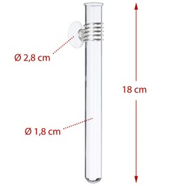 corpus delicti :: Rosie - Single Flower Vase - Test Tube with Spiral Silver Wire and Suction Cup - Handmade - Solifleur - for Mirrors, Windows, Tiles, Car...