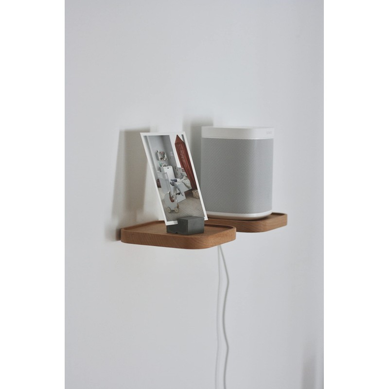 anaan Raft Wall Shelf, Square Floating Shelf, Wood, Small Shelves,