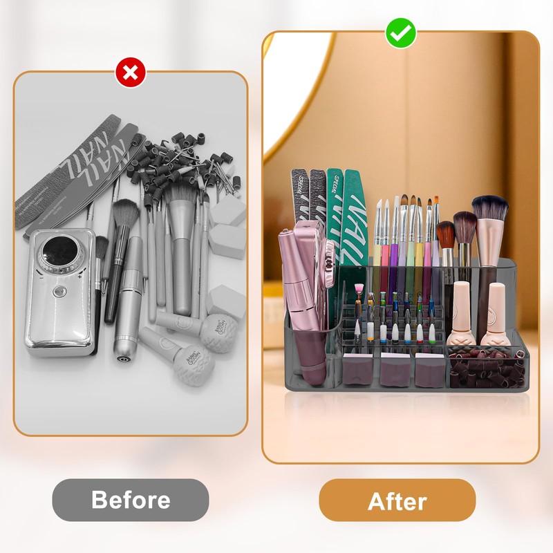 ANRUI Nail Drill Holder, 28 Holes Nail Drill Machine &