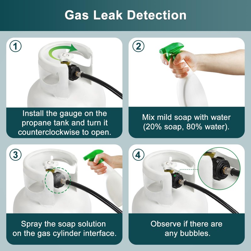 GASPRO 1 lb Propane Tank Refill Adapter Kit, 3 ft