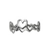 Stylish sterling silver ring women solid 925 heart band size
