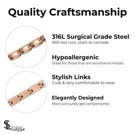 Smarter LifeStyle Elegant MOM Bracelet for Women - Cute Adjustable Bracelet for MOM, Womens Jewelry, Womens Bracelets Mother Bracelets For Women Mom Gifts ("Love You Mom" - Rose Gold Bracelet)