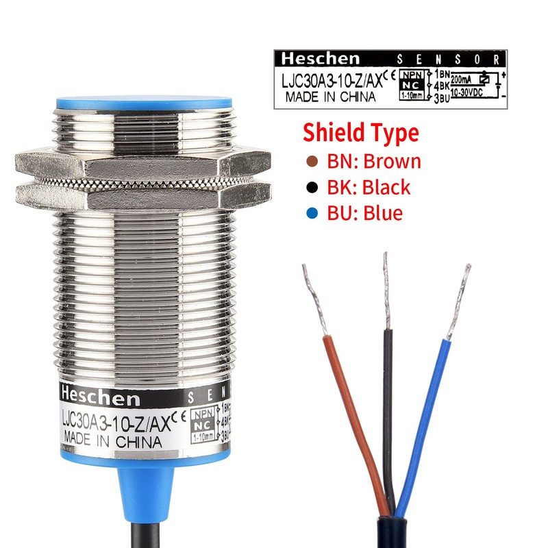 Heschen M30 Capacitive Proximity Sensor Switch Shield Type LJC30A3-10-Z/AX Detection