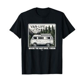 VAN-LIFE - WHERE THE MAP ENDS, I BEGIN VERSION V T-Shirt