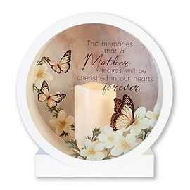 Carson Memorial Shadow Box Lantern with Flameless LED Candle Sympathy Gift for Funeral for Loss of Loved One Remembrance Lantern for Home Decor (Mother)