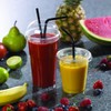 HOT BARGAINS 100 X Smoothie Cups with Lids Milkshake Cups